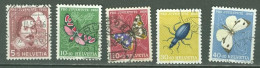 Suisse   581/585    Ob   TB  Papillon - Used Stamps