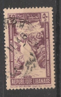 GRAND LIBAN - 1945 - Poste Aérienne PA N°YT. 98 - Chutes Du Litani 50pi Lilas - Oblitéré / Used - Usati
