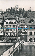 R010765 Luzern. Gasthaus Zu Pfistern Mit Zytturm. Photoglob. B. Hopkins - Monde