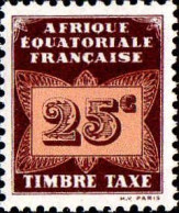 AEF Taxe N* Yv: 4 Mi:4 Timbre Taxe (avec Charnière) - Unused Stamps