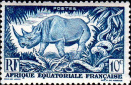 AEF Poste N** Yv:208 Mi:262 Rhinocéros - Unused Stamps