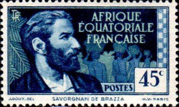 AEF Poste N** Yv: 44 Mi:40 Savorgnan De Brazza Explorateur (G.trop.) - Unused Stamps
