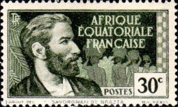 AEF Poste N** Yv: 41 Mi:36 Savorgnan De Brazza Explorateur - Unused Stamps