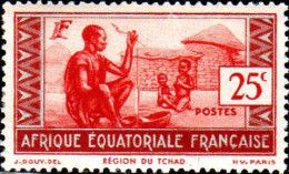 AEF Poste N** Yv: 40 Mi:35I Région Du Tchad - Unused Stamps