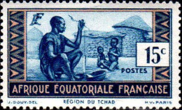 AEF Poste N** Yv: 38 Mi:33 Région Du Tchad - Nuovi
