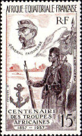 AEF Avion N** Yv:62 Mi:304 Centenaire Des Troupes Africaines - Unused Stamps