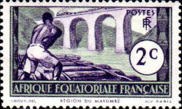 AEF Poste N* Yv: 34 Mi:28 Région Du Mayumbé (défaut Gomme) - Unused Stamps