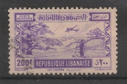 GRAND LIBAN - 1945 - Poste Aérienne PA N°YT. 99 - Avion 200pi Violet - Oblitéré / Used - Gebruikt