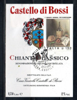 ITALIA 22-2-1992 CHIANTI CLASSICO CASA VINICOLA CASTELLO DI BOSSI CASTELNUOVO BERARDENGA CARTOLINA CARD MAXIMUM - Cartoline Maximum