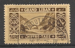 GRAND LIBAN - 1925 - Taxe TT N°YT. 11 - Nahr El Kelb 0pi50 - Oblitéré / Used - Used Stamps