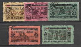GRAND LIBAN - 1928 - Taxe TT N°YT. 21 à 25 - Série Complète - Oblitéré / Used - Used Stamps
