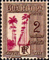Guadeloupe Taxe N* Yv:25 Mi:25 Allée Dumanoir Capesterre (Trace De Charnière) - Strafport