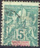 Guadeloupe Poste Obl Yv: 30 Mi:30 Groupe Allégorique Mouchon (cachet Rond) - Oblitérés