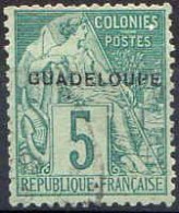 Guadeloupe Poste Obl Yv: 17 Mi:15 Allégorie De Dubois (cachet Rond) - Used Stamps