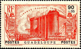 Guadeloupe Poste N* Yv:144 Mi:149 Prise De La Bastille (Trace De Charnière) - Ungebraucht