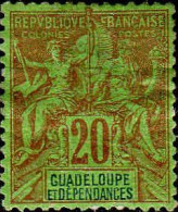 Guadeloupe Poste N* Yv: 33 Mi:33 Groupe Allégorique Mouchon (défaut Gomme) - Ongebruikt
