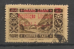 GRAND LIBAN - 1928 - Taxe TT N°YT. 26 - Nahr El Kelb 0pi50 - Oblitéré / Used - Oblitérés