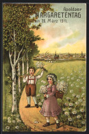 AK Apolda, Margaretentag 1911, Kinder Pflücken Blumen Am Wegesrand, Blumentag  - Other & Unclassified