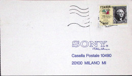 1987-esposizione Filatelica Italia1985 Lire 500 C,10 Degli U.S.A. Isolato Su Car - 1981-90: Marcophilia