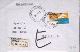 1972-UNIVERSIADI TORINO Lire 180 Isolato Su Raccomandata Taranto (26.1) - 1971-80: Marcofilia