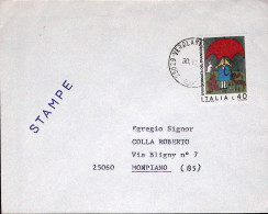 1976-GIORNATA FRANCOBOLLO'76 Lire 40 Isolato Su Stampe Verolavecchia (30.10) - 1971-80: Marcofilie