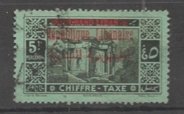 GRAND LIBAN - 1928 - Taxe TT N°YT. 28 - Baalbeck 5pi Noir Sur Vert - Oblitéré / Used - Oblitérés