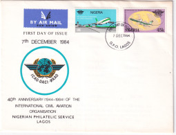 1984-Nigeria Anniversario Organizzazione Aviazione Civile Serie Cpl. (457A/B) Fd - Nigeria (1961-...)