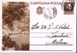 1933-Cartolina Postale Turistica C.30 Arenzano Viaggiata - Entiers Postaux