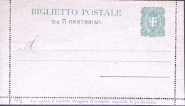 1892-BIGLIETTO POSTALE Stemma C.5 Nuovo - Entero Postal