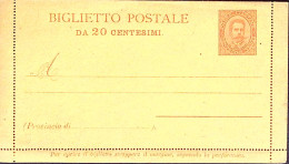 1892-BIGLIETTO POSTALE Umberto C.20 Nuovo - Entero Postal