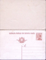 1922-Cartolina Postale RP Michetti C.30+30 Mill.22 Varietà Risposta Al Verso Di  - Entero Postal