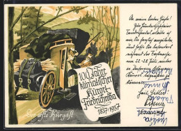 Künstler-AK Friedrichroda, 100 Jahre Klimatischer Kurort 1937, Der Erste Kurgast, Festpostkarte  - Friedrichroda
