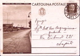 1931-Cartolina Postale Opere Regime C.30 Via Del Mare Viaggiata - Entiers Postaux