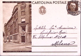 1931-Cartolina Postale Opere Regime C. 30 Istituto Centrale Statistica Viaggiata - Stamped Stationery