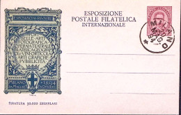 1894-CARTOLINA COMMEMORATIVA Esposizione Postale Filatelica Vignetta Indaco E Tu - Postwaardestukken