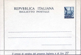 1951-Biglietto Postale Quadriga Lire 25 Nuovo - Ganzsachen