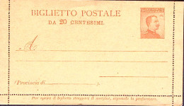 1918-BIGLIETTO POSTALE Effigie A Destra C.20 Cartoncino Giallo Nuovo - Stamped Stationery
