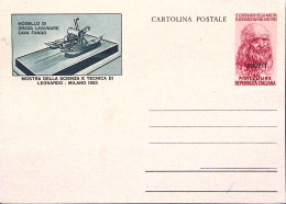 1953-AMG-FTT Cartolina Postale Leonardo Draga Lagunare Lire 20 Nuova - Marcofilía