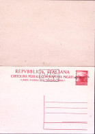 1947-AMG-FTT Cartolina Postale RP Democratica Lire 20+20 Soprastampato AMG-FTT S - Marcophilie