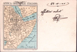 1935-Cartolina Franchigia Per AO Carta Africa Orientale Italiana Viaggiata - Italienisch Ost-Afrika