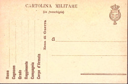 1916circa-Cartolina Postale IN FRANCHIGIA Con Stemma Con Collare A Destra Nuova - Entiers Postaux