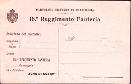 1916circa-18 REGGIMENTO FANTERIA Nero Su Rosa Nuova - Regimenten