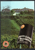 ITALIA 22-2-1992 CHIANTI CLASSICO ROCCA DELLE MACIE RISERVA CASTELLINA IN CHIANTI CARTOLINA CARD VIAGGIATA - Cartoline Maximum