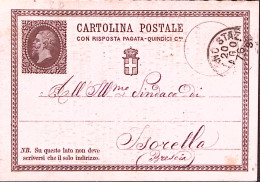 1876-Cartolina Postale C.10 Con Al Verso Circolare A Stampa Viaggiata Milano (20 - Entero Postal