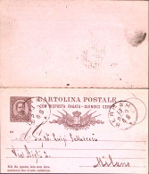 1888-Cartolina Postale RP Umberto C.15+R Mill. 88 Viaggiata Con Parte Risposta P - Postwaardestukken