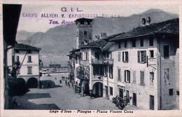 1941-PISOGNE Piazza Vescovo Corna, Viaggiata (18.7) - Brescia