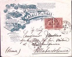 1899-SUZZARA Casali F.-Figli Intestazione A Stampa Di Busta (6.3) - Storia Postale