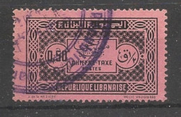 GRAND LIBAN - 1931-40 - Taxe TT N°YT. 29 - 0pi50 Noir Sur Rose - Oblitéré / Used - Usati