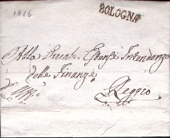 1816-BOLOGNA SI (17.1) Su Lettera Completa Di Testo - ...-1850 Voorfilatelie