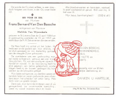 DP Frans Bernard Vandenbossche ° Sint-Lievens-Esse Herzele 1884 † 1957 X Math. Van Wijnendaele // Roels De Nutte Geerts - Images Religieuses